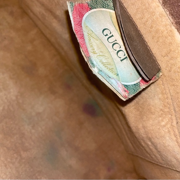 Authentic Gucci Large Monogram Canvas Pouch with Brown and Tan Accents - Picture 7 of 10